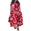 The  Curve Elegance Printed Belted A-Line Dress