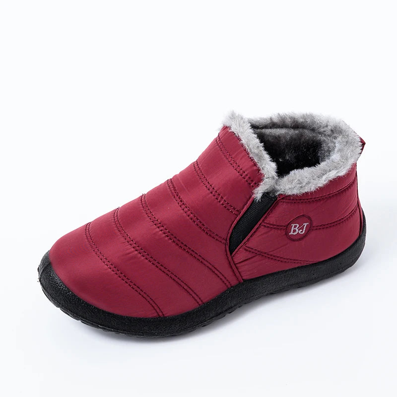 Winter Boots Women Waterproof Snow Women Shoes Flat Casual Winter Shoes Ankle Boots for Women Plus Size Couple Shoes Non-Slip