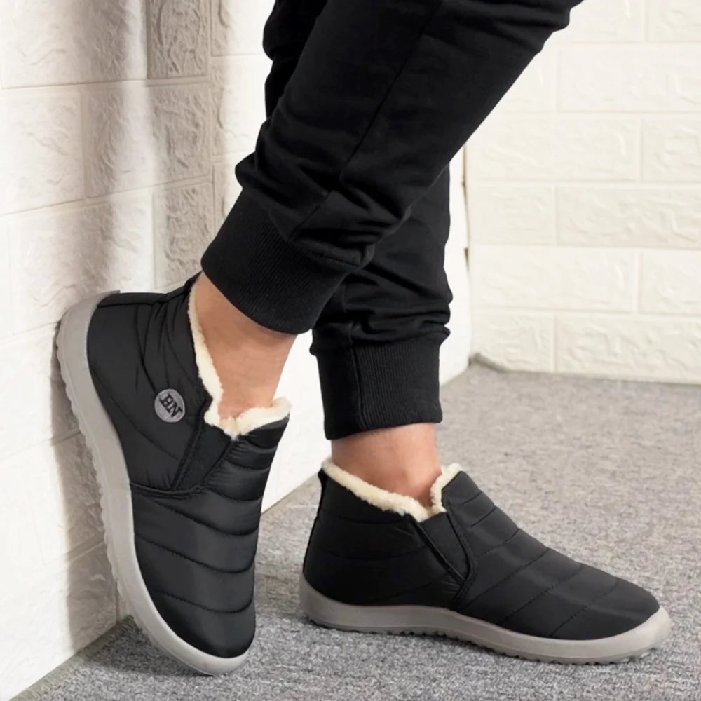 Winter Boots Women Waterproof Snow Women Shoes Flat Casual Winter Shoes Ankle Boots for Women Plus Size Couple Shoes Non-Slip
