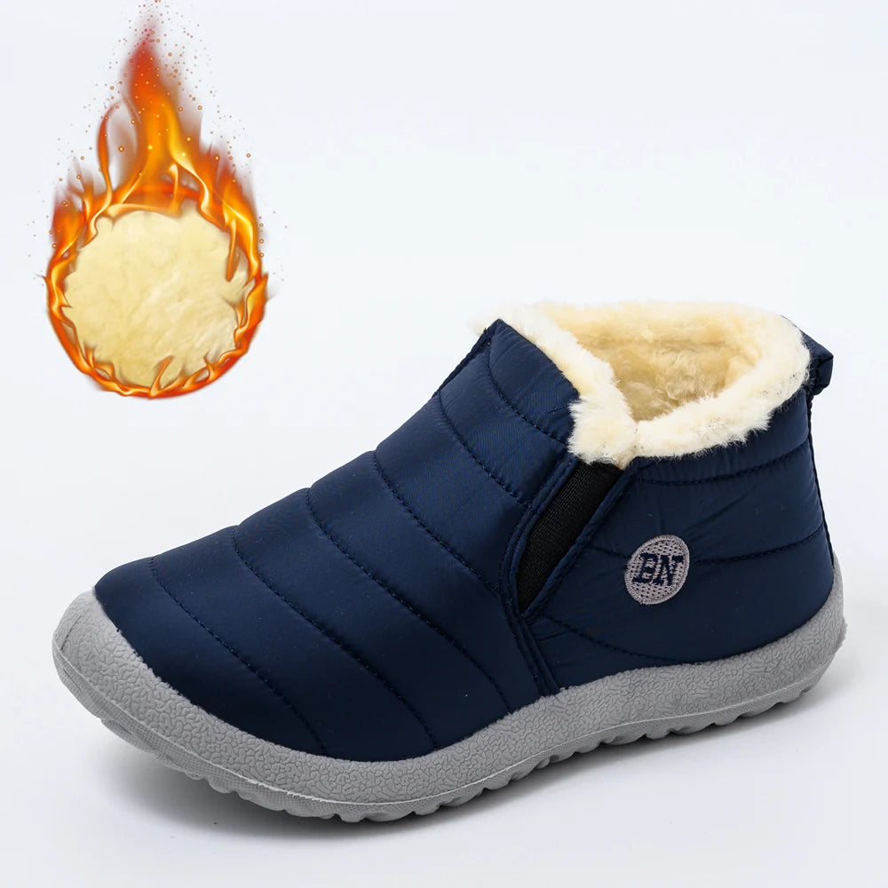 Winter Boots Women Waterproof Snow Women Shoes Flat Casual Winter Shoes Ankle Boots for Women Plus Size Couple Shoes Non-Slip