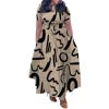 The  Curve Elegance Printed Belted A-Line Dress