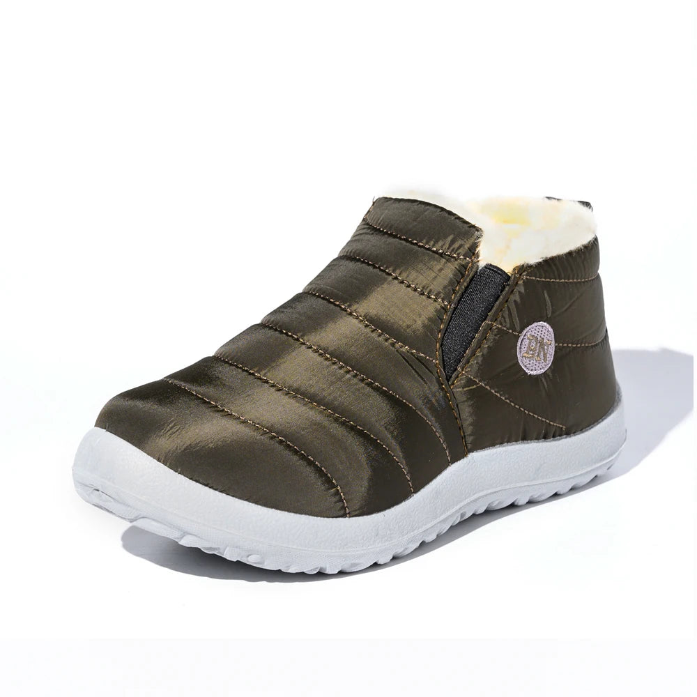 Winter Boots Women Waterproof Snow Women Shoes Flat Casual Winter Shoes Ankle Boots for Women Plus Size Couple Shoes Non-Slip