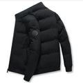 New Winter Men Solid Color Zipper Padded Jacket Thick Cotton Coat Trendy Youth Casual Comfort Warm Outerwear