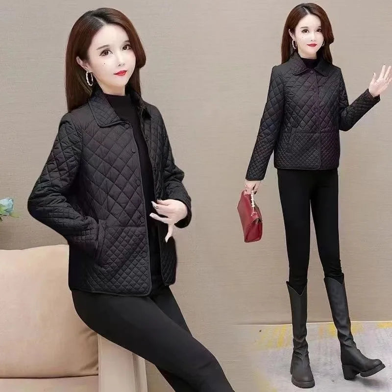 NEW Autumn Winter Coat Fashion Women's Lightweight Down Cotton Keep Warm Thin Jacket Female Korean Casual Outerwear Tops