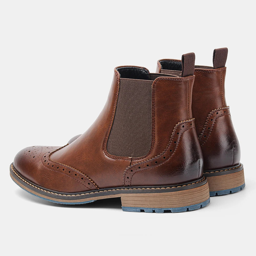 Chelsea Boots Men 2026 Comfortable Brand Fashion Leather Boots