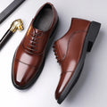 New Men 37-46 Men's Flat / 6CM Heightening Elevator Shoes Business Formal Leather Shoes Man British Casual Wedding Suit Shoes