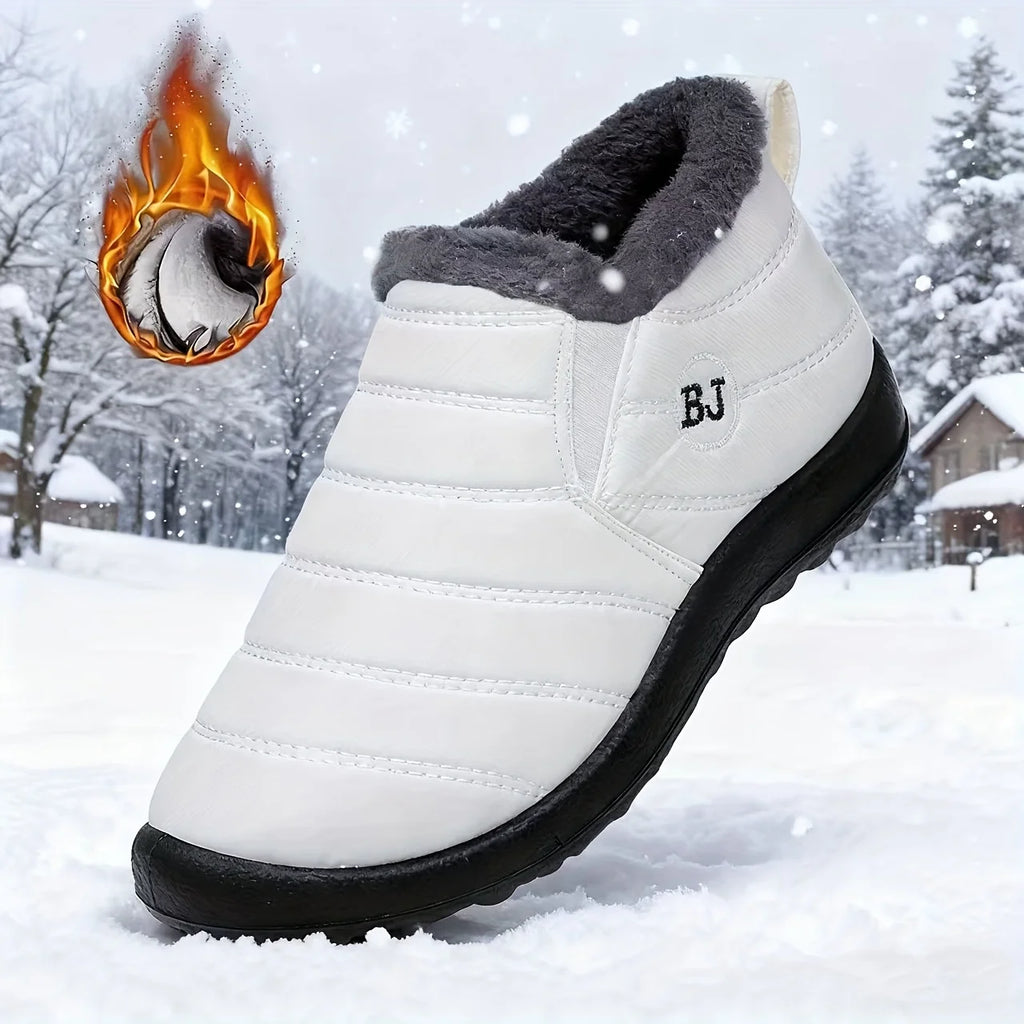 Warm Snow Boots for Women Men Slip Resistant Thick Sole Arctic Insulation Round Toe Outdoor Shoes PU Sole