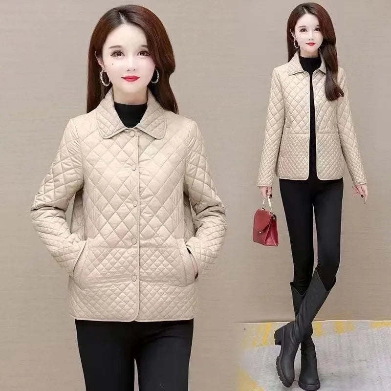 NEW Autumn Winter Coat Fashion Women's Lightweight Down Cotton Keep Warm Thin Jacket Female Korean Casual Outerwear Tops