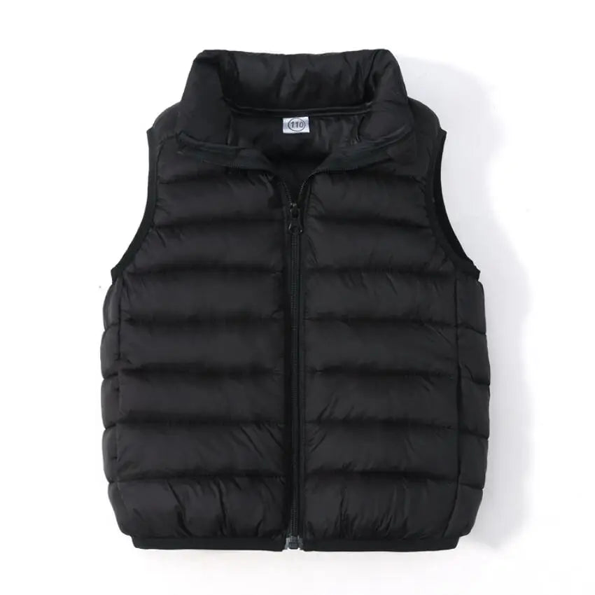 Boys' Down Vest Winter Light Jacket Casual Stand Collar Waistcoat Children Fashion Korea Coat Autumn Clothes For Girls Vests