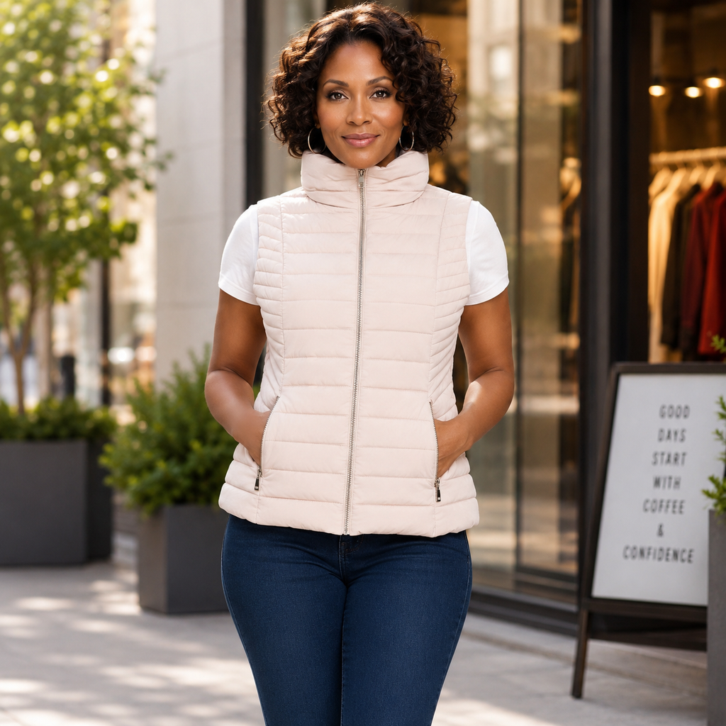 PuffTech Vest - Women's High Collar Quilted Vest